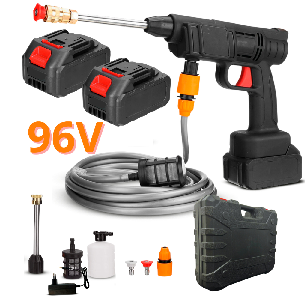 Lava Jato de Alta Pressão Pistola Portátil Lavadora Profissional Sem Fio Recarregável a Bateria