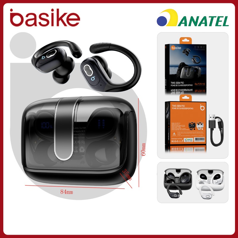 Basike fone sem fio bluetooth, fone de ouvido original melhor bluetooth Para Samsung/iPhone FON142
