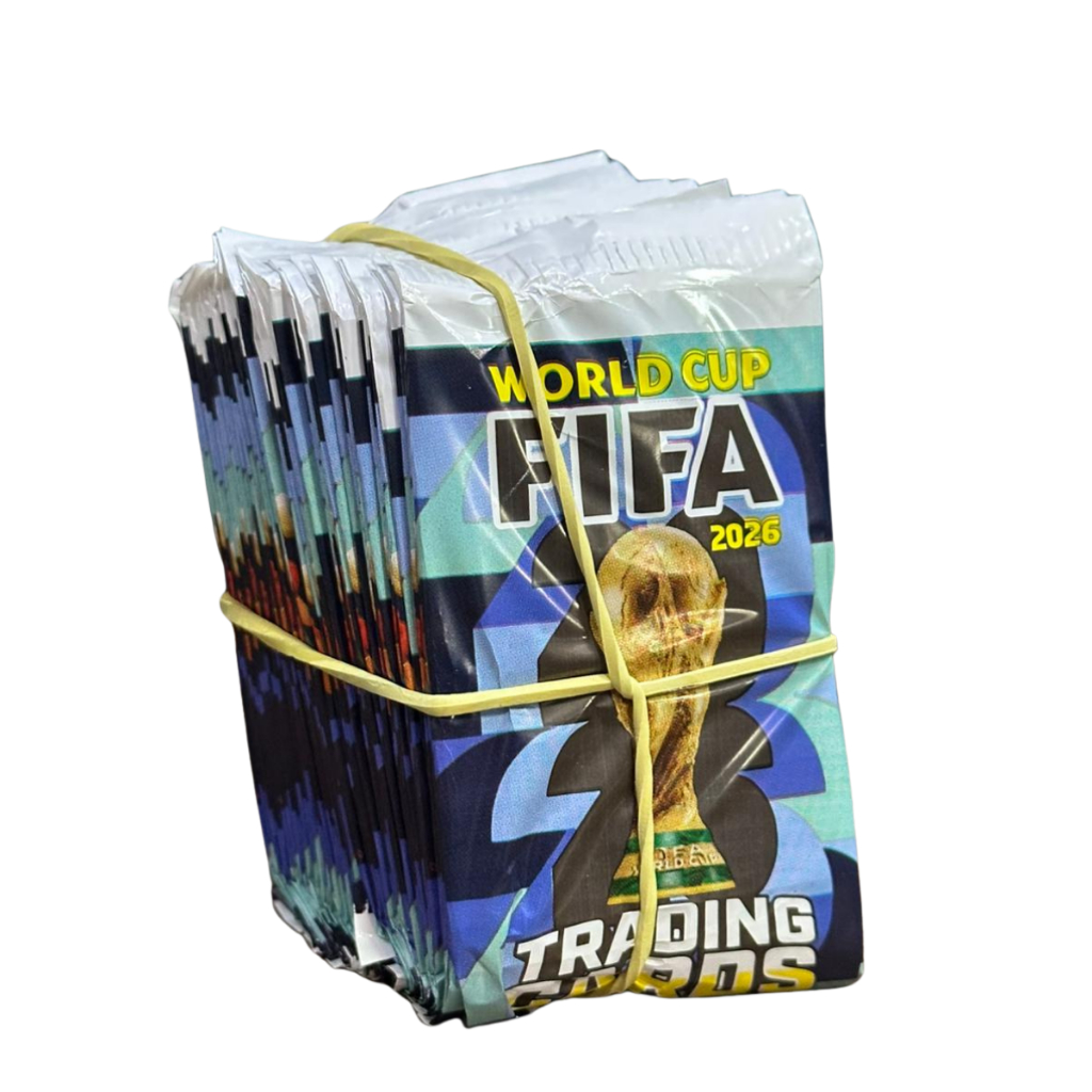 Kit 200 Cards Copa do Mundo Fifa 2026 50 Pacotinhos Fechados Futebol Para Bater Bafo Trocar Cartas